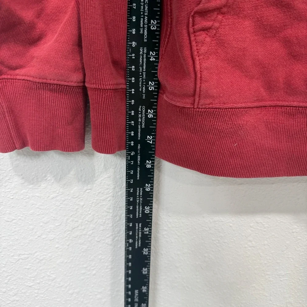 Gap Factory Store Mens Red Embroidered Logo Pullover Hoodie Sweatshirt Medium